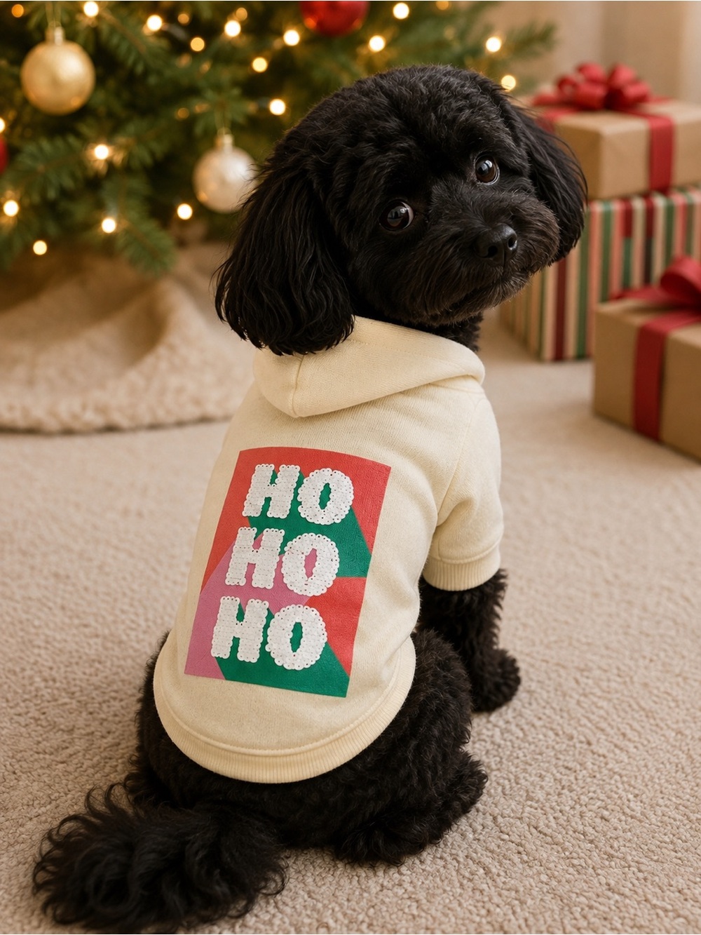 🎉HP🎉 Dog Sequin Christmas sweatshirt size Small NWT